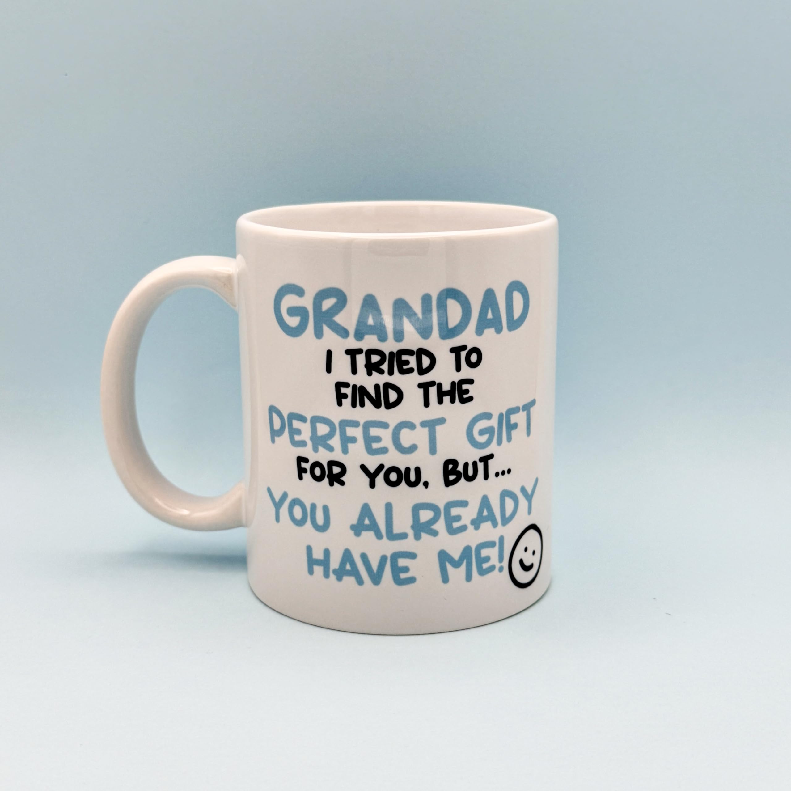 Funny Grandad Mug – “I Tried to Find You the Perfect Gift” Novelty Coffee Cup | Humorous Gift for Grandad from Grandson or Granddaughter | Father’s Day, Birthday Gift | 11oz Ceramic Mug