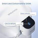 Waterdrop ED01W Electric Water Filter Pitcher, Reduce 99.6% of Lead and 45+ Impurities, 200-Gallon Rechargeable Water Dispenser, Instant 15-Cup, NSF/ANSI 42&53&401&372, Does not Lower TDS, White