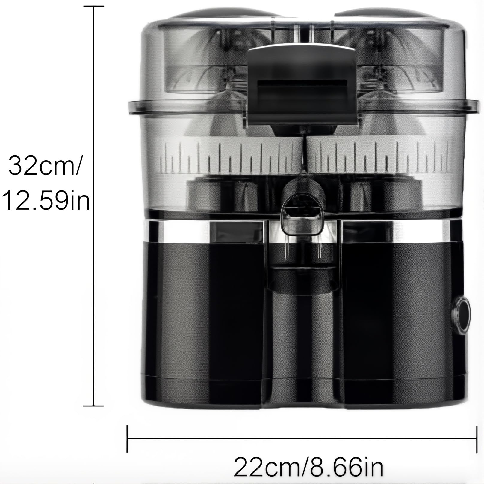 Elektryczna Maszyna Do Soku Pomarańczowego, 500 Ml Podwójna Wyciskarka | Mocny Silnik 100 W, 18 000 Obr./min, Łatwe Do Czyszczenia, Części Można Myć W Zmywarce, Świeże(white)