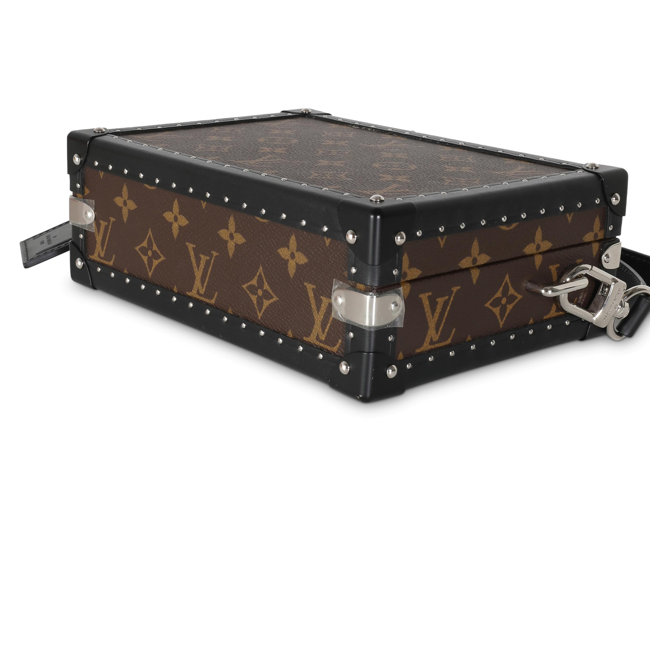 Louis Vuitton, Pre-Loved Monogram Macassar Canvas Clutch Box Trunk
