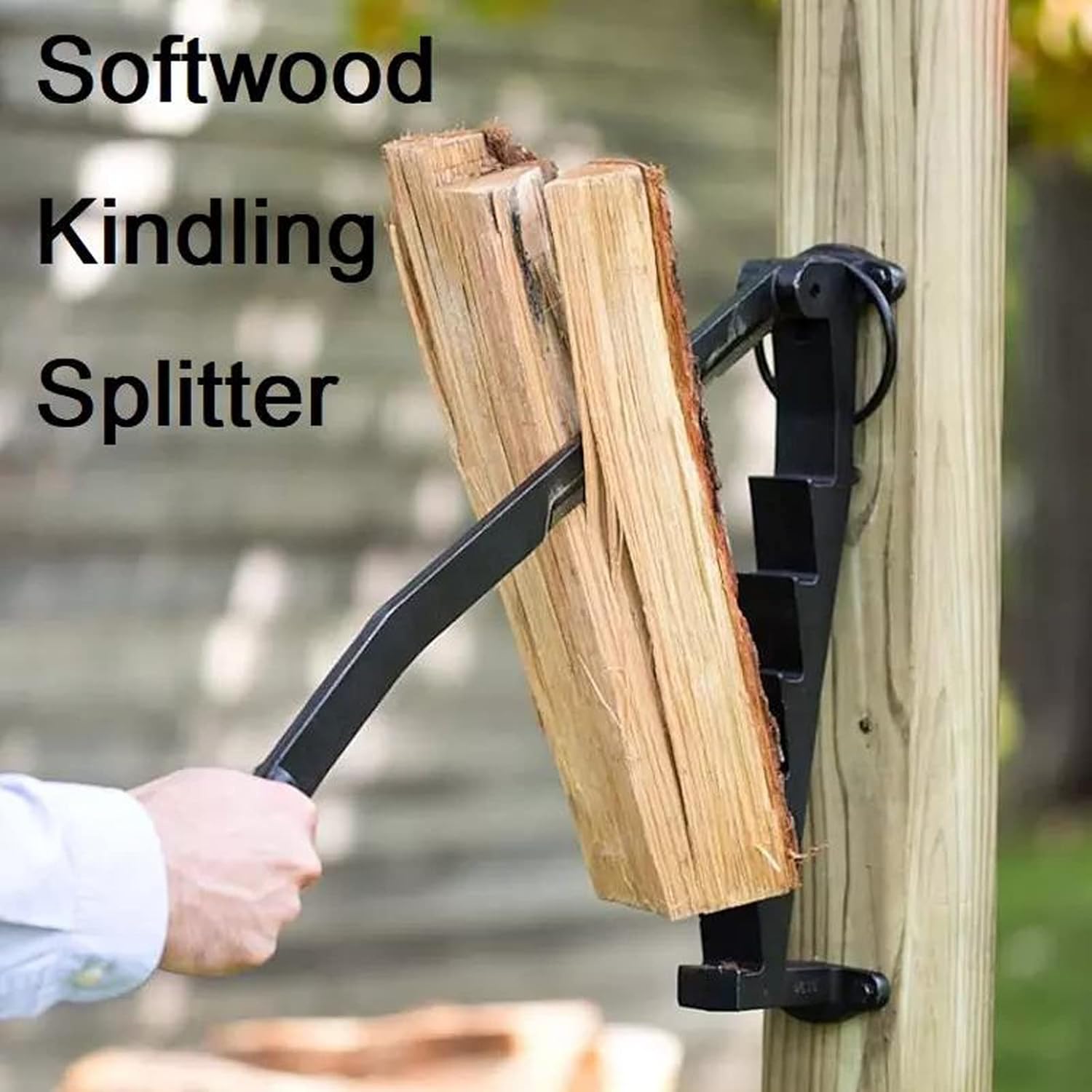 Wall Mounted Firewood Splitter Manual Kindling Maker Splitter Portable Fire Wood Kindling Splitter Metal Firewood Log Splitter Wood Splitter Carbon Steel Firewood Separation Tool for Indoor(#1)
