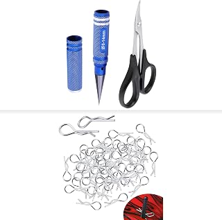 HobbyPark 1/12 1/10 Body Clips 1.2mm Rod & RC Body Reamer w/Curved Scissor