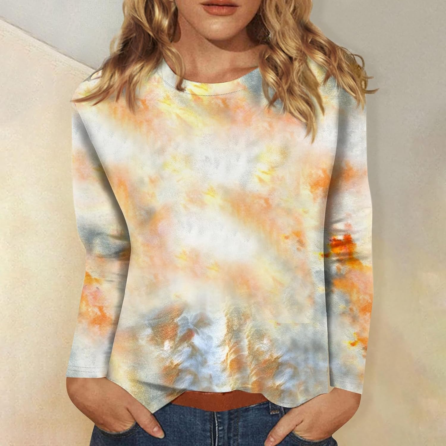 Long Sleeve Womens Halloween Tops Fall Casual Crew Neck T-Shirts | Long Sleeve Tops, Beach Shirts for Women, Women Blouses, Golf Outfits for Women, Camisetas Para Mujer De