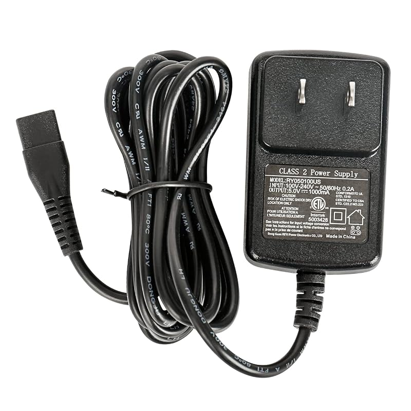Carregador com Cabo para Máquina de Tosa oneisall, Conector Barrel, Preto