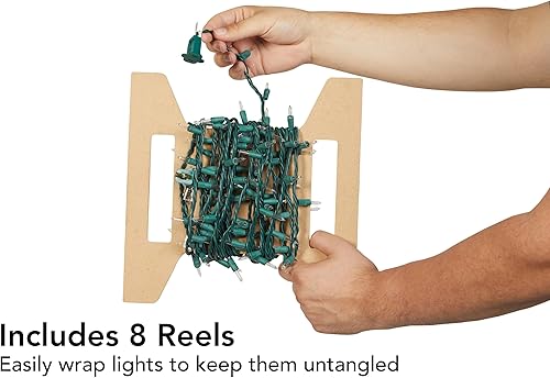 Miniatura 8 de Covermates Keepsakes Caja de almacenamiento de luz de Navidad, asas de transporte, paredes interiores resistentes, almacenamiento navideño, copo de