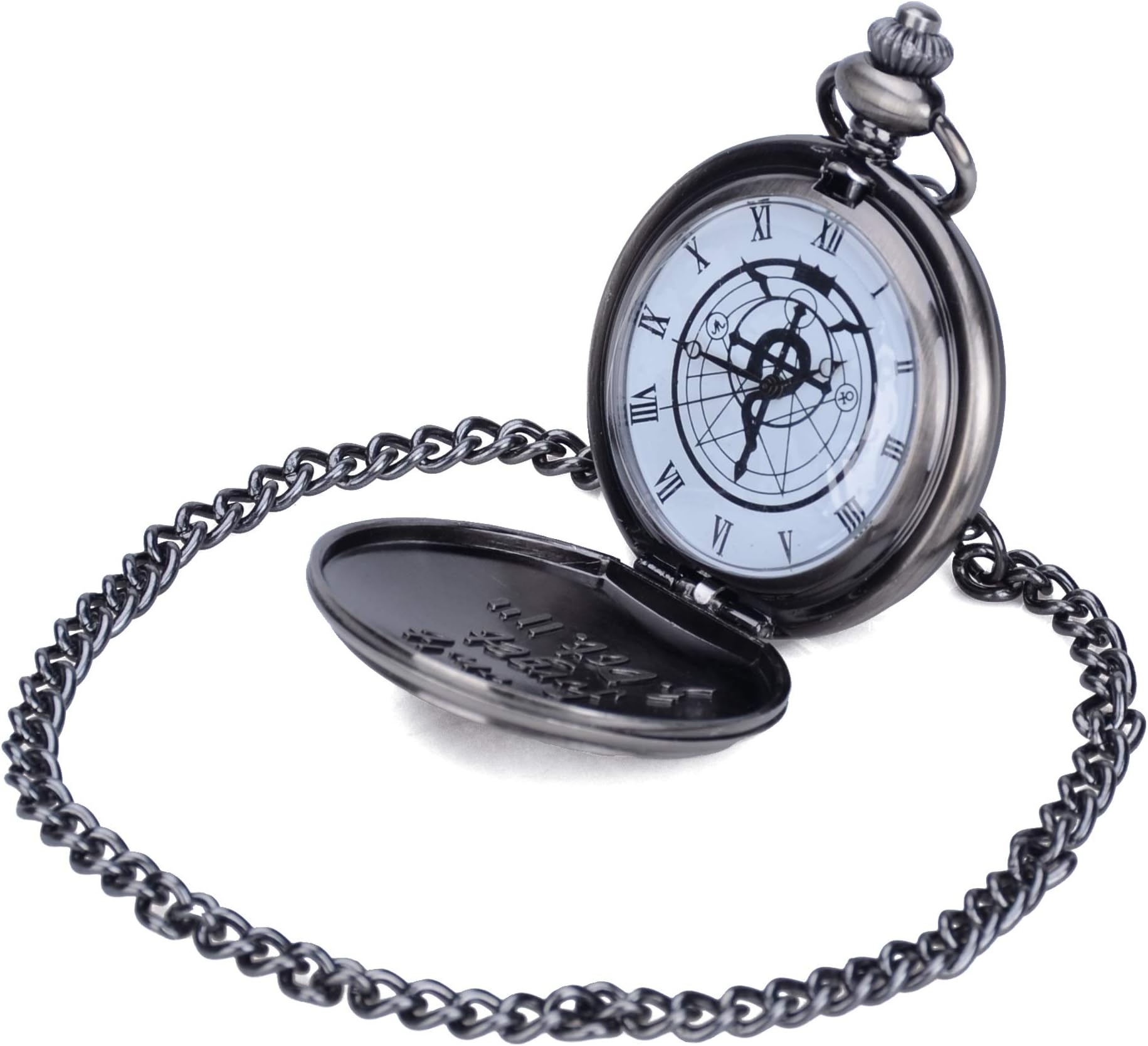 Fullmetal Alchemist Brotherhood - Ed Pocket Watch Necklace Cosplay Accessories Silver