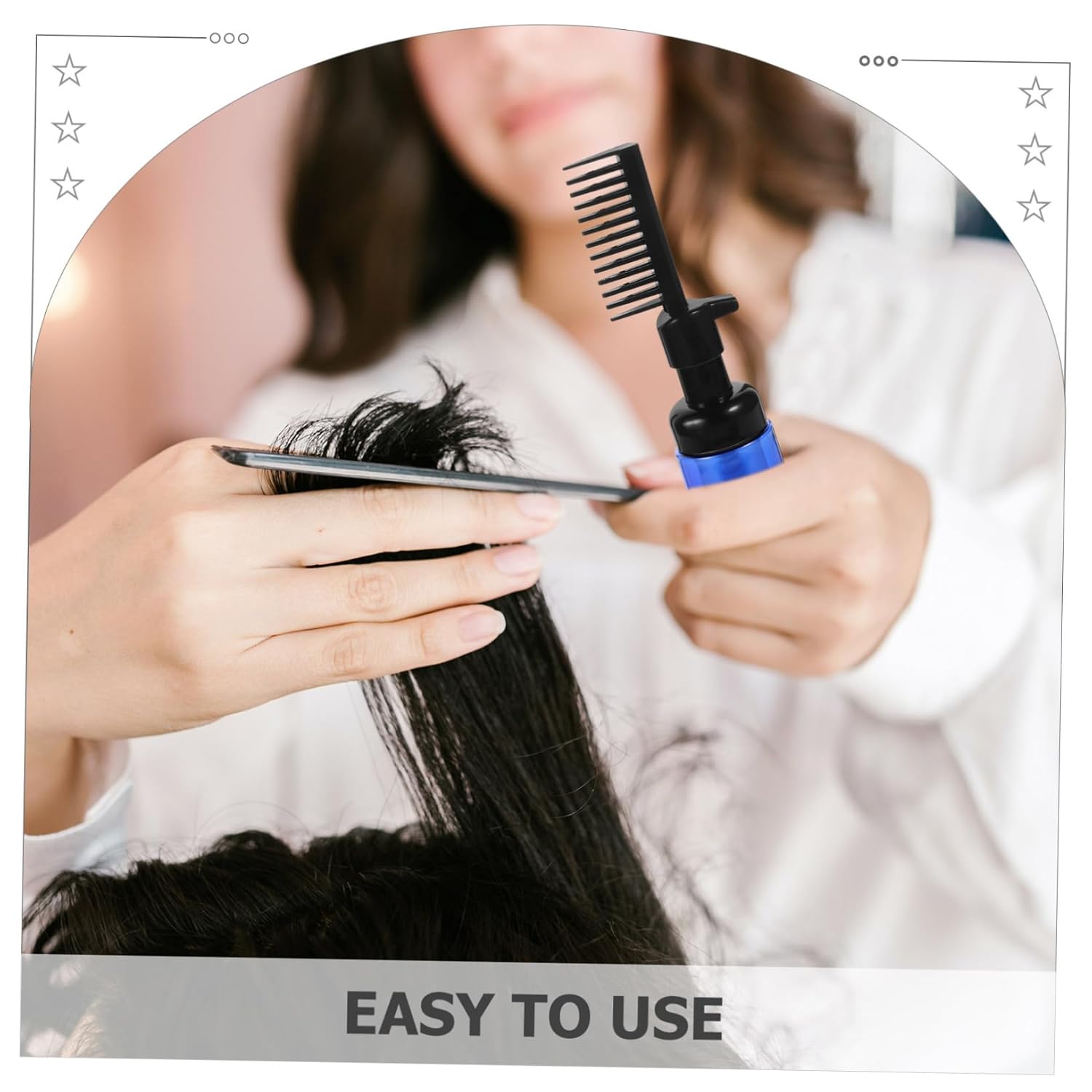 MERRYHAPY 3pcs Detachable Hair Dye Comb Bottles Foam Bottle Pump Hair Coloring Applicator for Salon