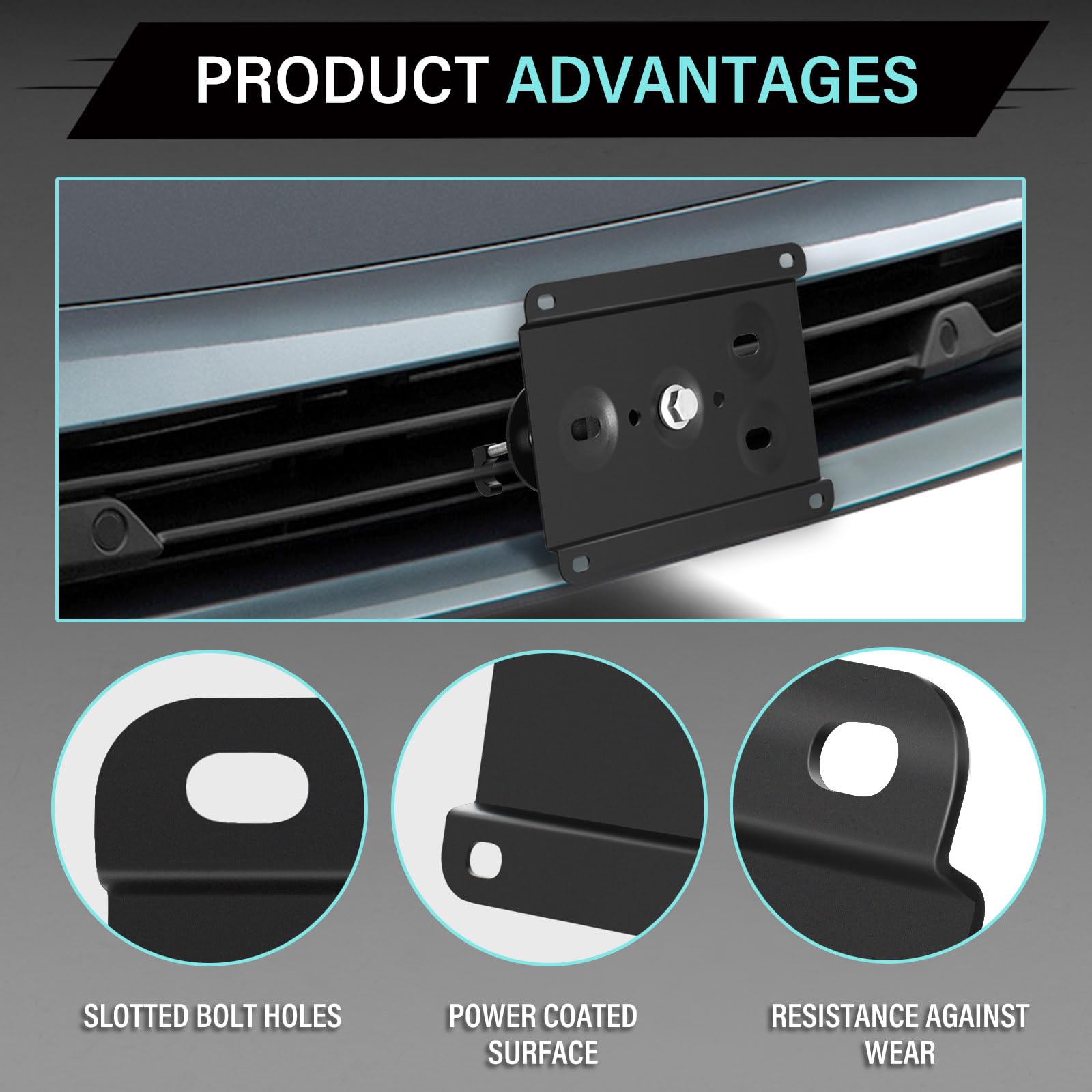 Amazon.com: JIAHCN New Front Grille License Plate Mount Kit