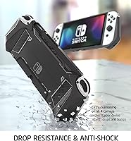 Vista 3 de Mumba Funda acoplable para Nintendo Switch OLED 2021 serie Blade TPU Grip funda protectora accesorios compatibles con Nintendo Switch OLED de 7