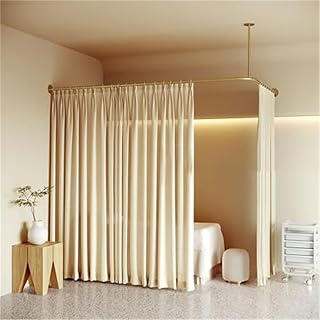 79 87 94 106 in Changing Room Curtain, Removable Cubicle Drapery for Clothing Stores/School Clinics/Laboratories, Beauty Salon Partition Curtain(C,91 x 106in/230 x 270cm)