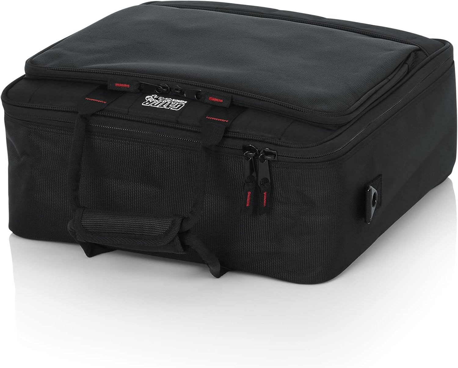 Gator Cases G-MIXERBAG-1515 Padded Nylon Mixer/Gear Carry Bag with Removable Strap, 15 IN X 15 IN X 5.5 IN - Bundle with 10ft Instrument Cable and Austin Bazaar Polishing Cloth