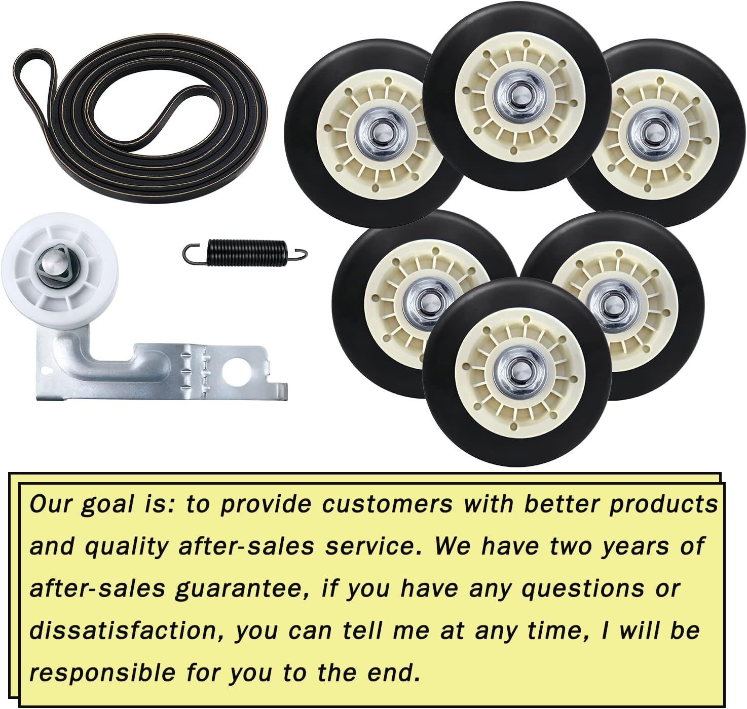 New Upgrade Dryer Roller Replacement Kit Fit for Lg or Kenmore Dryer, 4581EL2002C, 4561EL3002A, 4400EL2001D for DLEX8000V 79681072310 Dryer Drum Roller Kit Made of Premium Quality Material