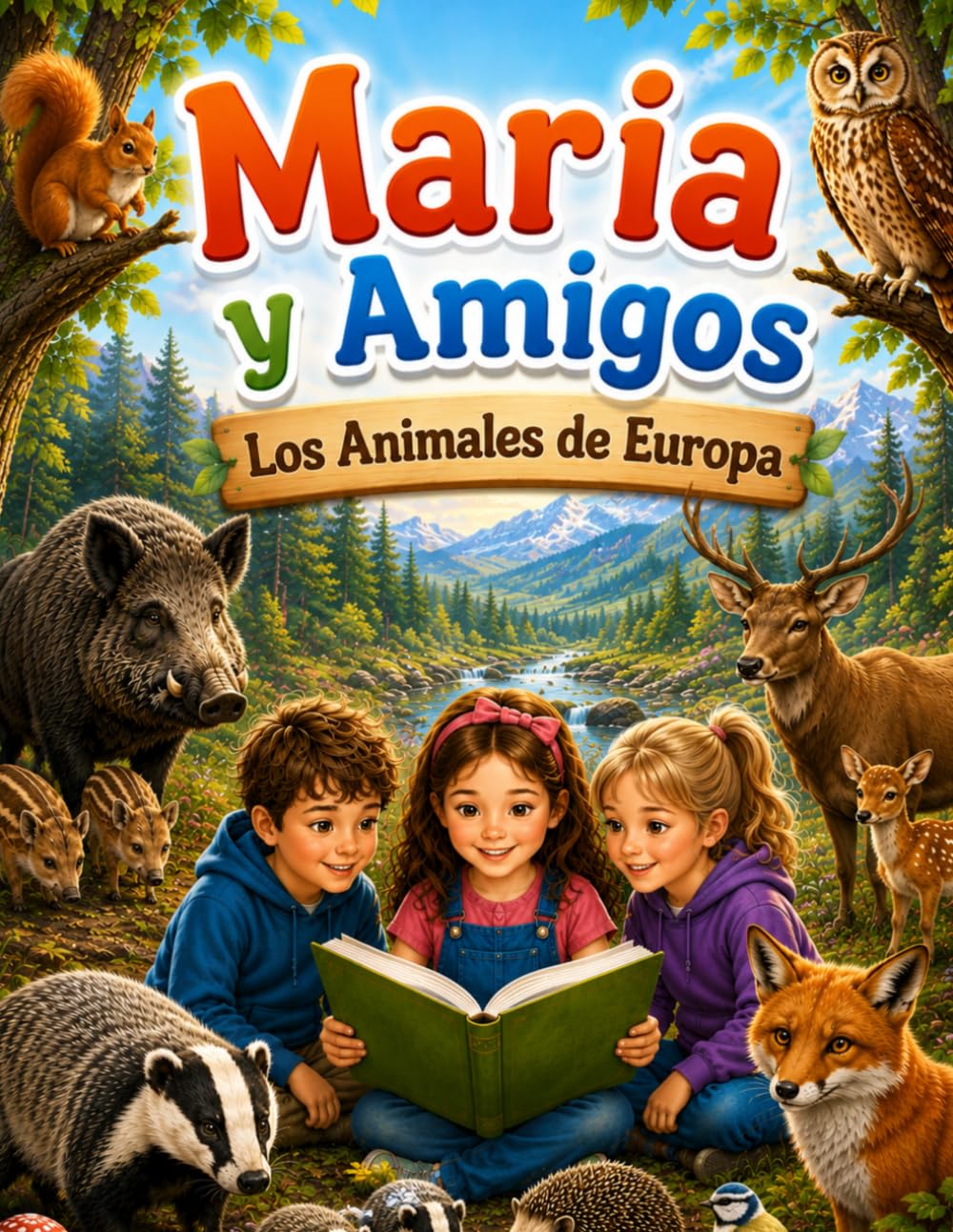 María y Amigos — Los Animales de Europa: Los animales de Europa: Descubre los increíbles animales de Europa a través de historias, datos curiosos, ... para niños de 4-10 años (Maria and Friends)