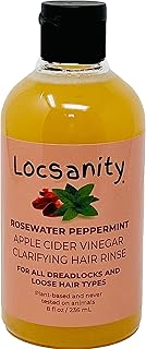 Locsanity Rosewater Peppermint Apple Cider Vinegar Clarifying Hair Rinse 8oz