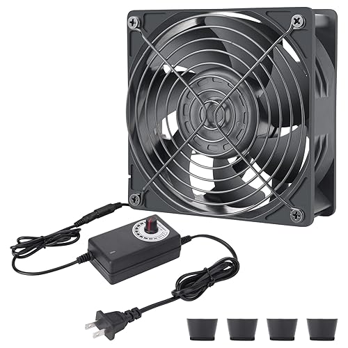 Neukniy Ventilador de computadora de 4724in con enchufe de CA 110 V 120 V 220 V 240 V CA de velocidad variable ventilador de CA potente para