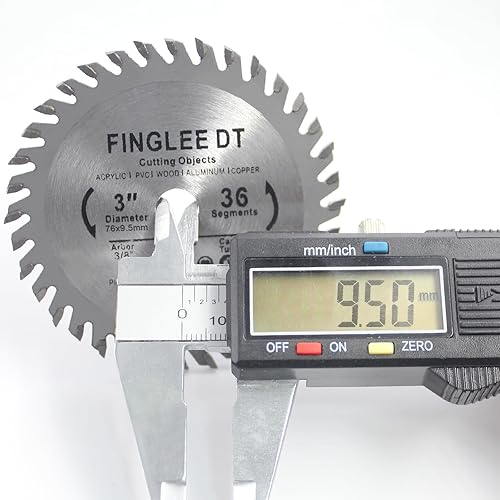 Miniatura 5 de FINGLEE DT Hoja de sierra circular de 3 pulgadas, eje de 38 pulgadas, disco de corte TCT de 36 segmentos para objetos compuestos de plástico de