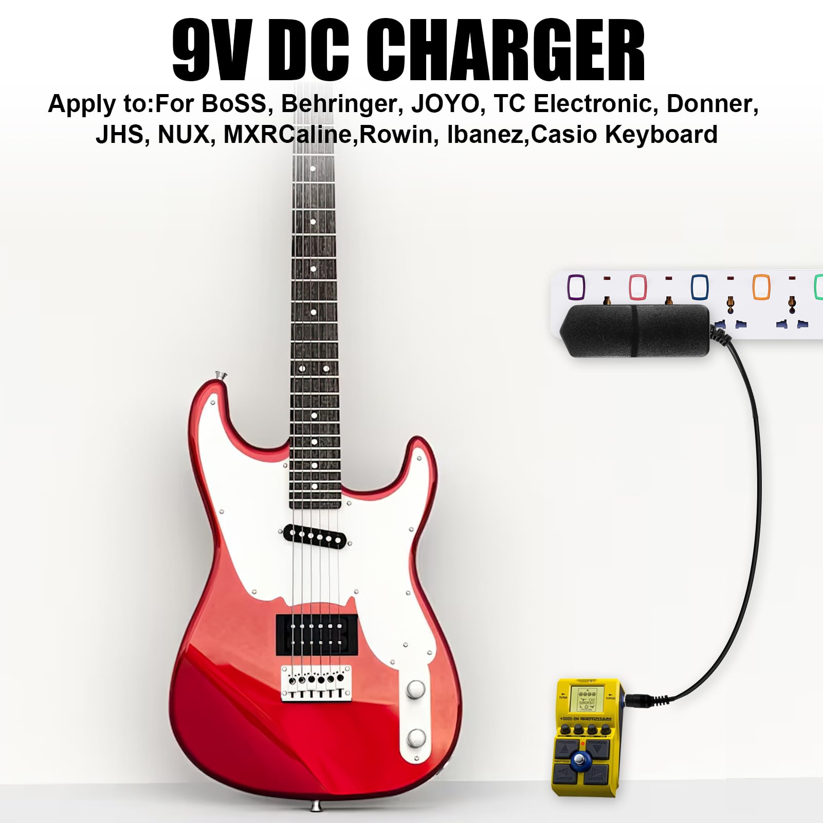 9V 1A Adaptateur D'Alimentation Pour Pédale De Guitare