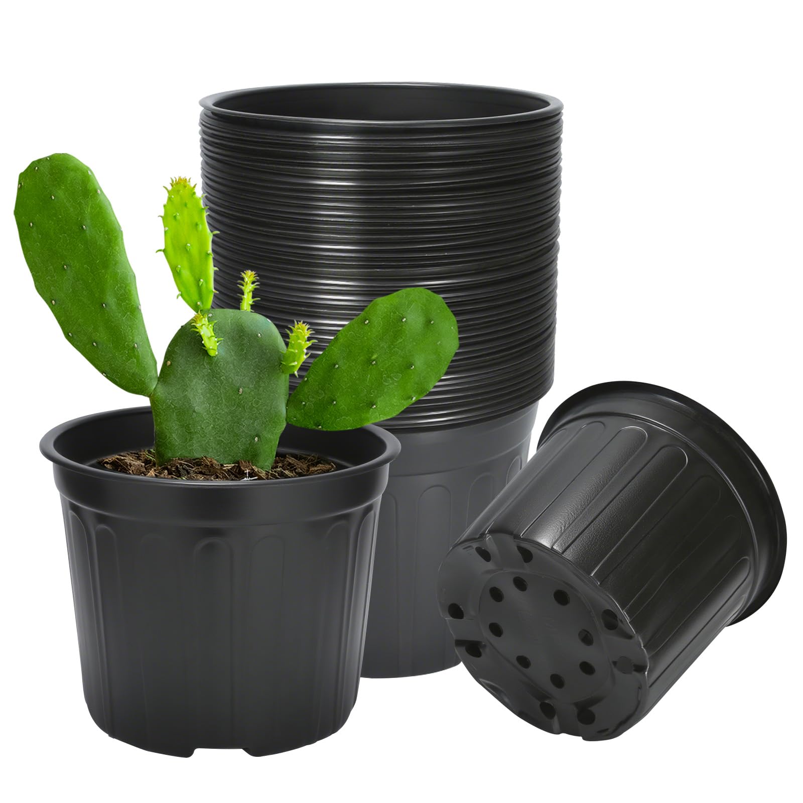 SLMKHHU 40 Pack 3 Gallon Nursery Plant Pots,10 Inch Plastic 3 Gallon, Black  | eBay