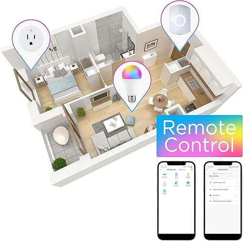 Miniatura 3 de JONATHAN Y BLB2000A-SET2 Bombilla inteligente A19 regulable, LED que cambia de color regulable, Alexa, compatible con Google Home Assistant, no