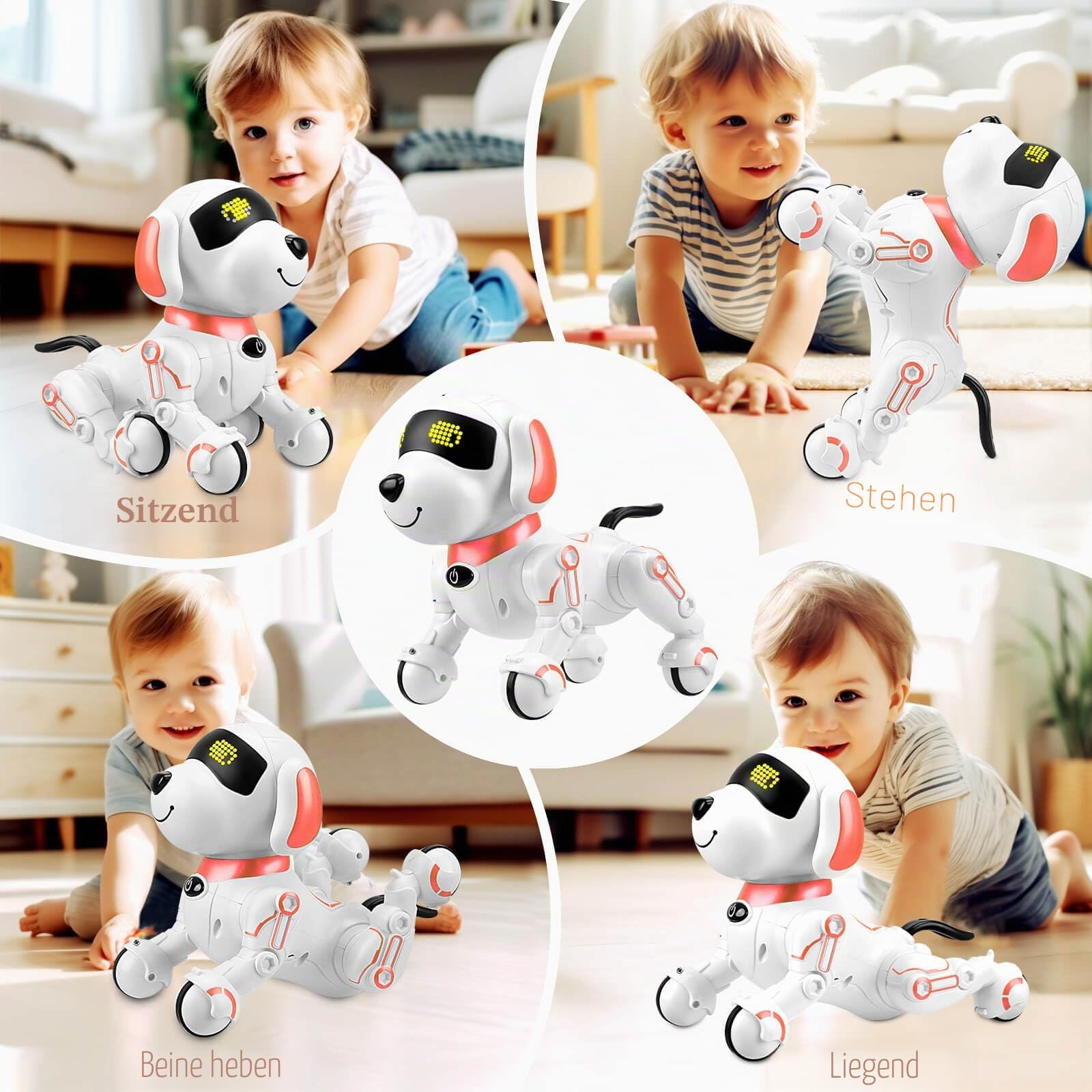 Chridark Roboter Hund für Kinder Roboterhund Spielzeug Ferngesteuerter Robo Hund Digitales Little Robot Pets Kinderspielzeug Spielzeug für 3-8 Jahre Junge Mädchen Geschenk Geburtstag Spielsachen