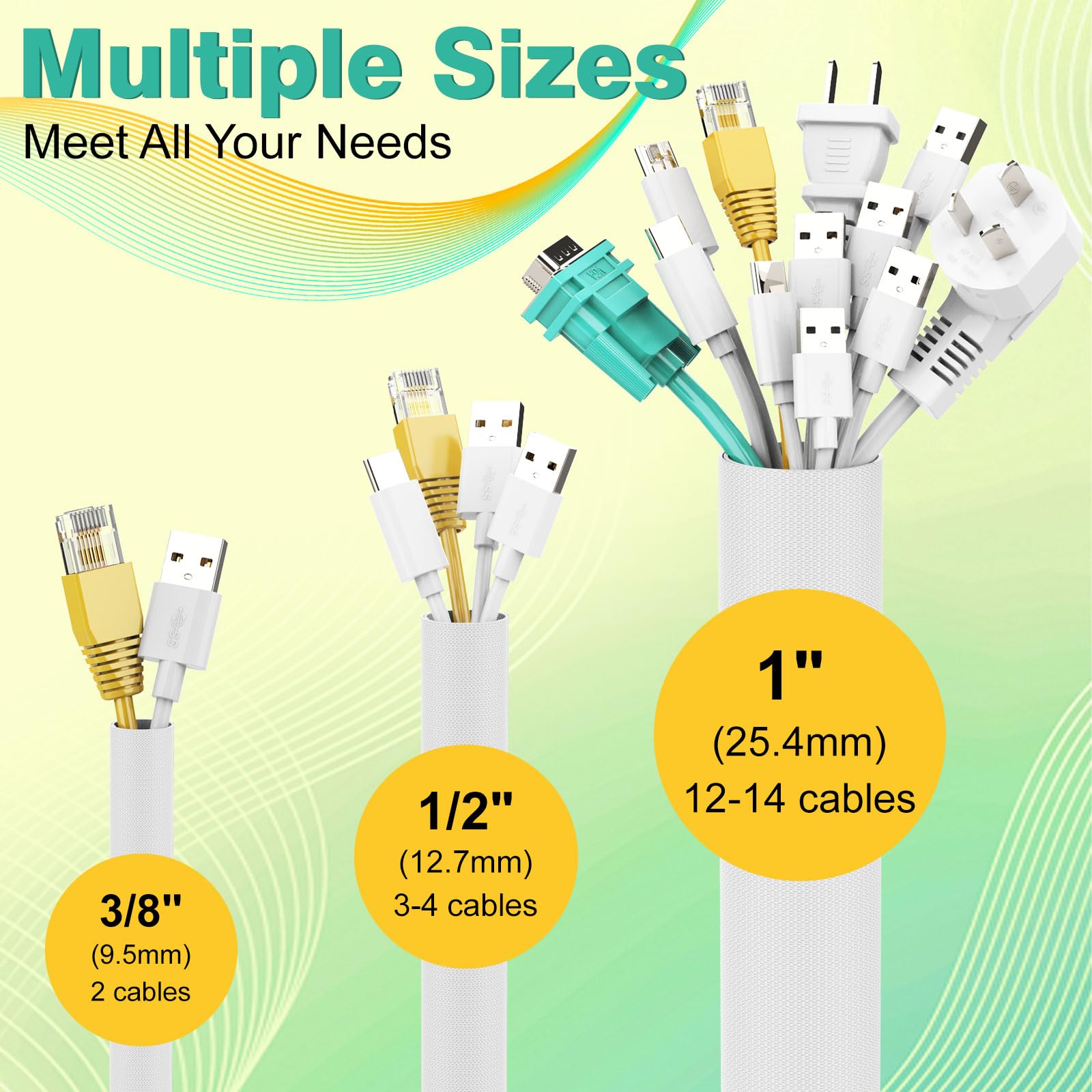 REFLYING Dog and Cat Cord Protector 3 Meters-9.5mm, Cable Tidy Sleeve, Protect Wires from Pets Chewing - Image 3