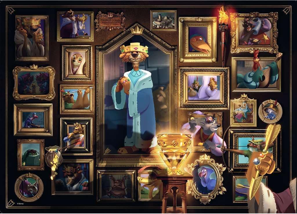 Ravensburger Disney Villainous Prince John 1000 Piece Jigsaw Puzzle for Adults – Every Piece is Unique, Softclick Technology Means Pieces Fit Together Perfectly, Multicoloured (15024)