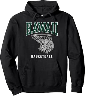 University of Hawaii Rainbow Warriors Basketball Hoop Pullover Hoodie