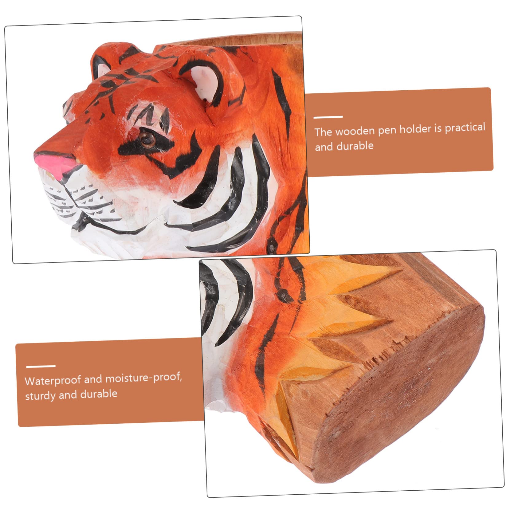 STOBOK 2 Stück Stifthalter Für Den Schreibtisch Stiftehalter Für Jungen Und Mädchen Mehrzweck-schreibwarenhalter Bleistiftbecher Aus Holz Dekorativer Schreibtisch-organizer