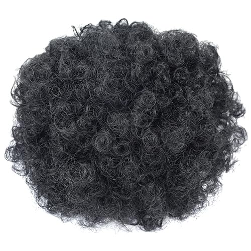 Miniatura 6 de YTBYT Extensión de cola de caballo afro con cordón, corta sintética afro rizada para cabello natural, clip de cabello rizado con cordón, moño