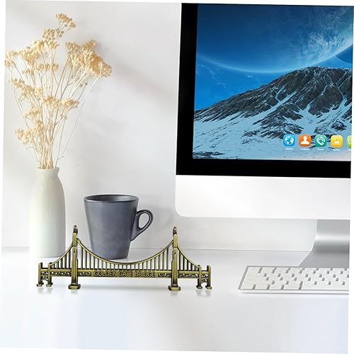 Miniatura 2 de BESPORTBLE Golden Gate Bridge Modelo Metal Trim California Ornamento Figuritas Decoración del Hogar Puente de San Francisco Estatua de Puente de