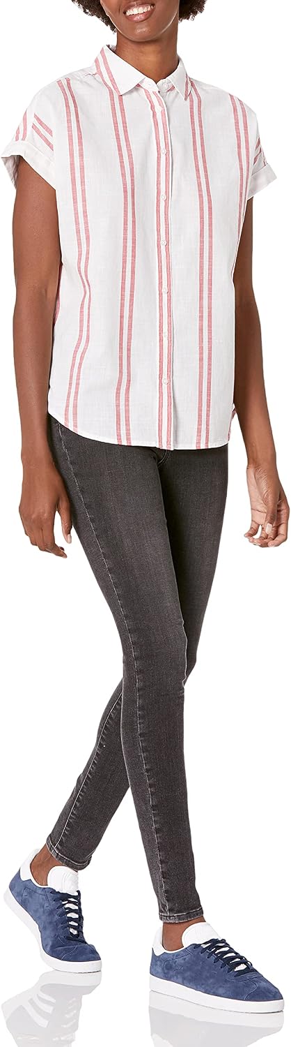 Goodthreads Women's Washed Cotton Short-Sleeve Shirt