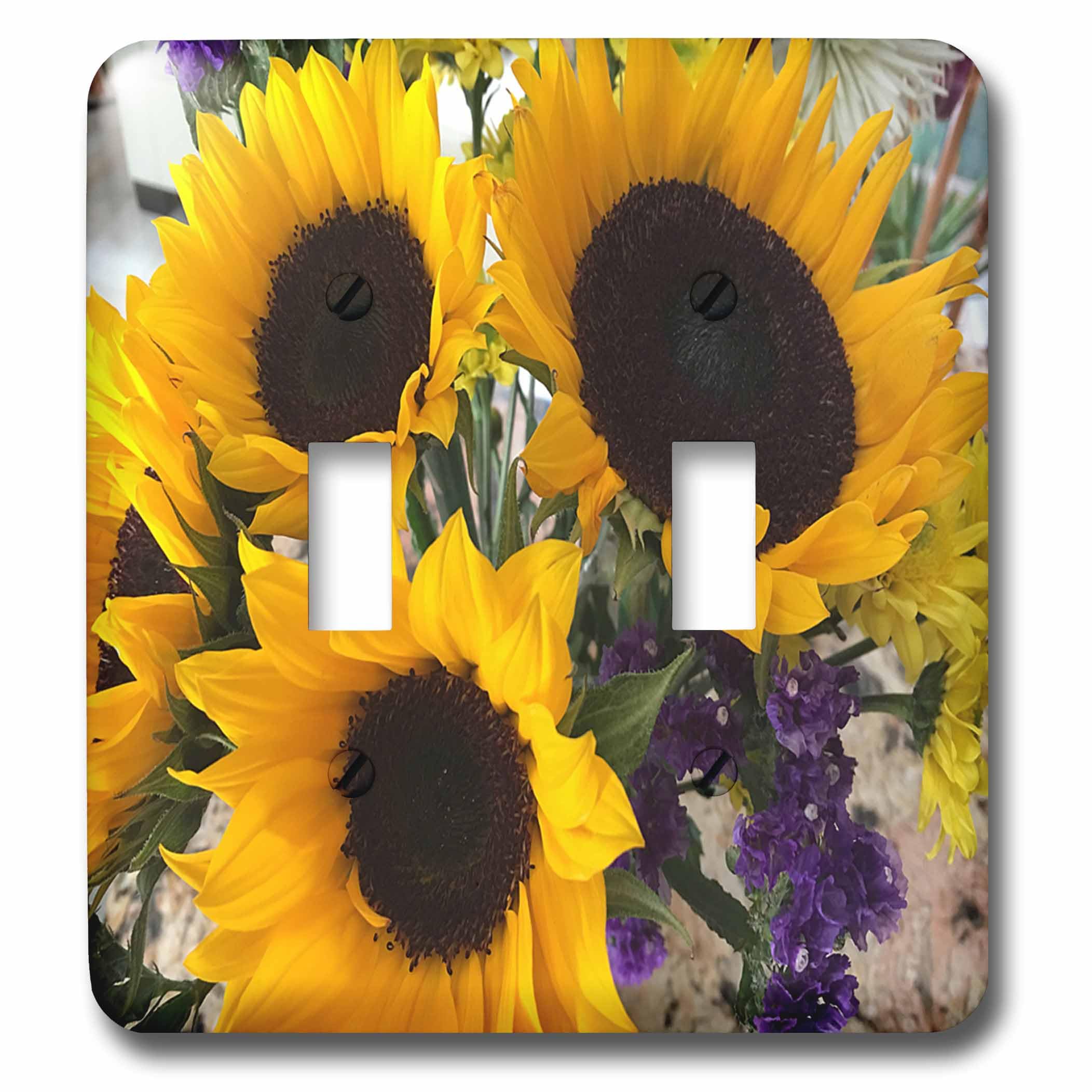 Interrupteur à bascule double tournesol pour illuminer votre salon chaleureux