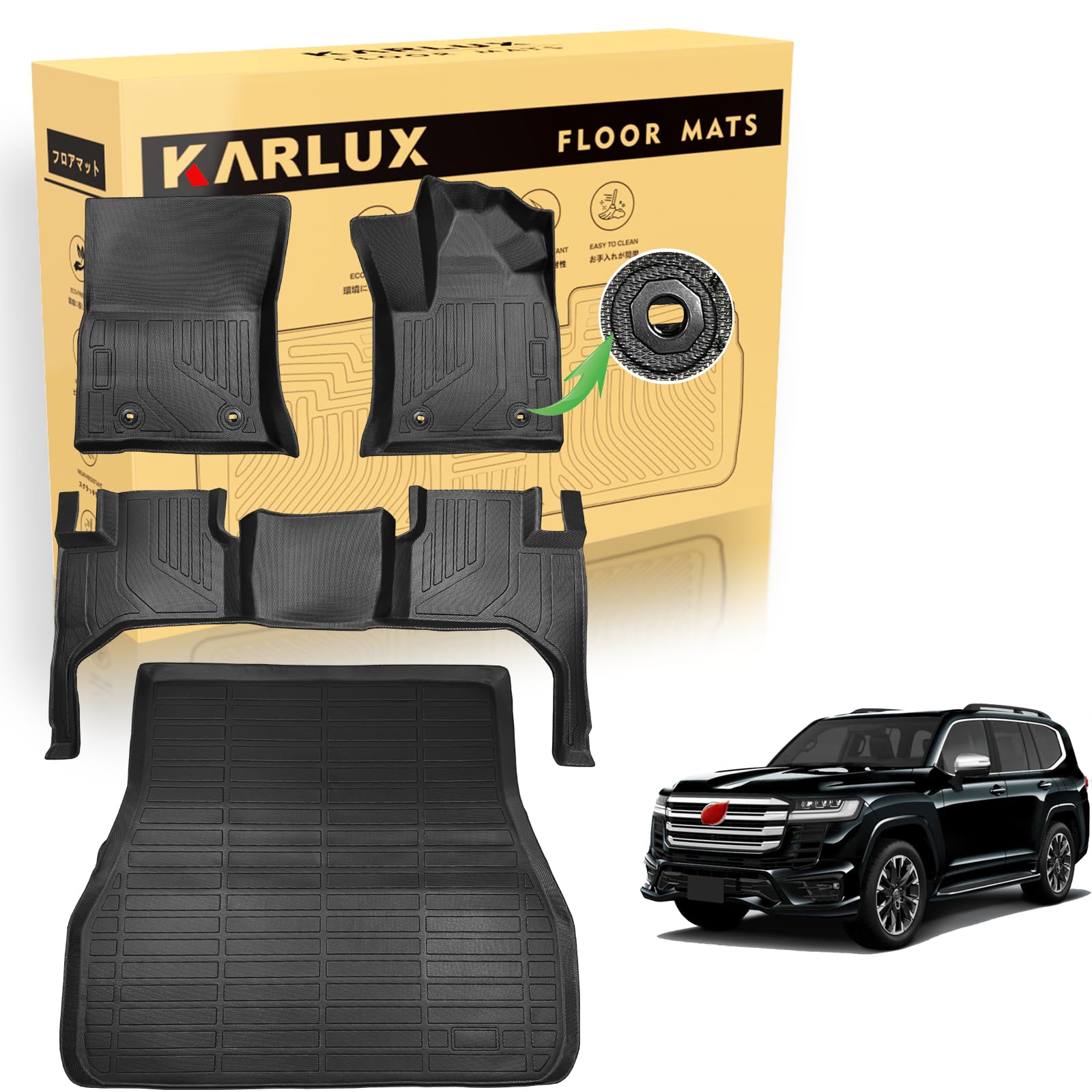 Amazon | KARLUX トヨタ トヨタ ランドクルーザー 300系専用 フロア 