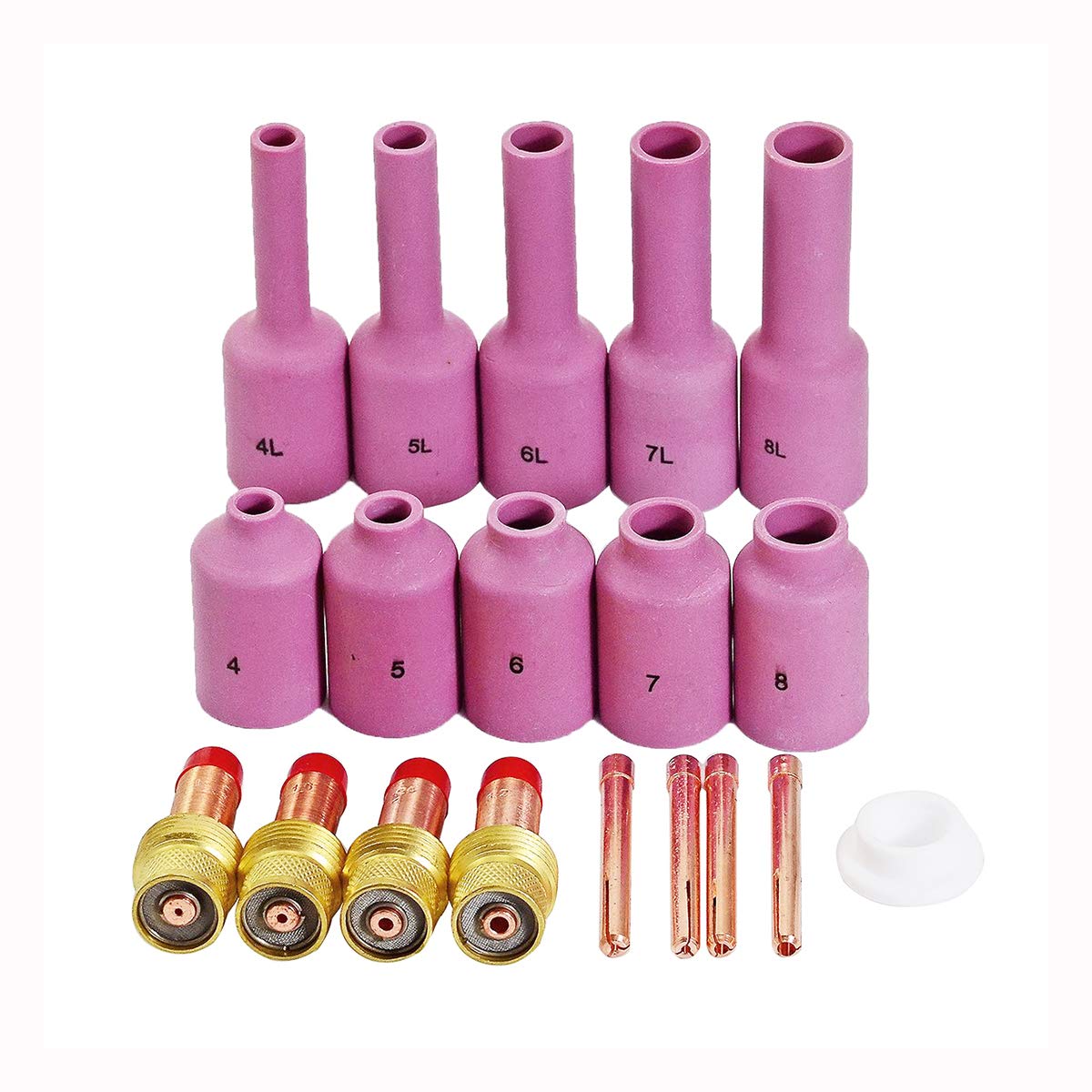 WIG Schweißbrenner Zubehör Set - 10-teilig Für WP-17/18/26 Gaslinse & Düsen