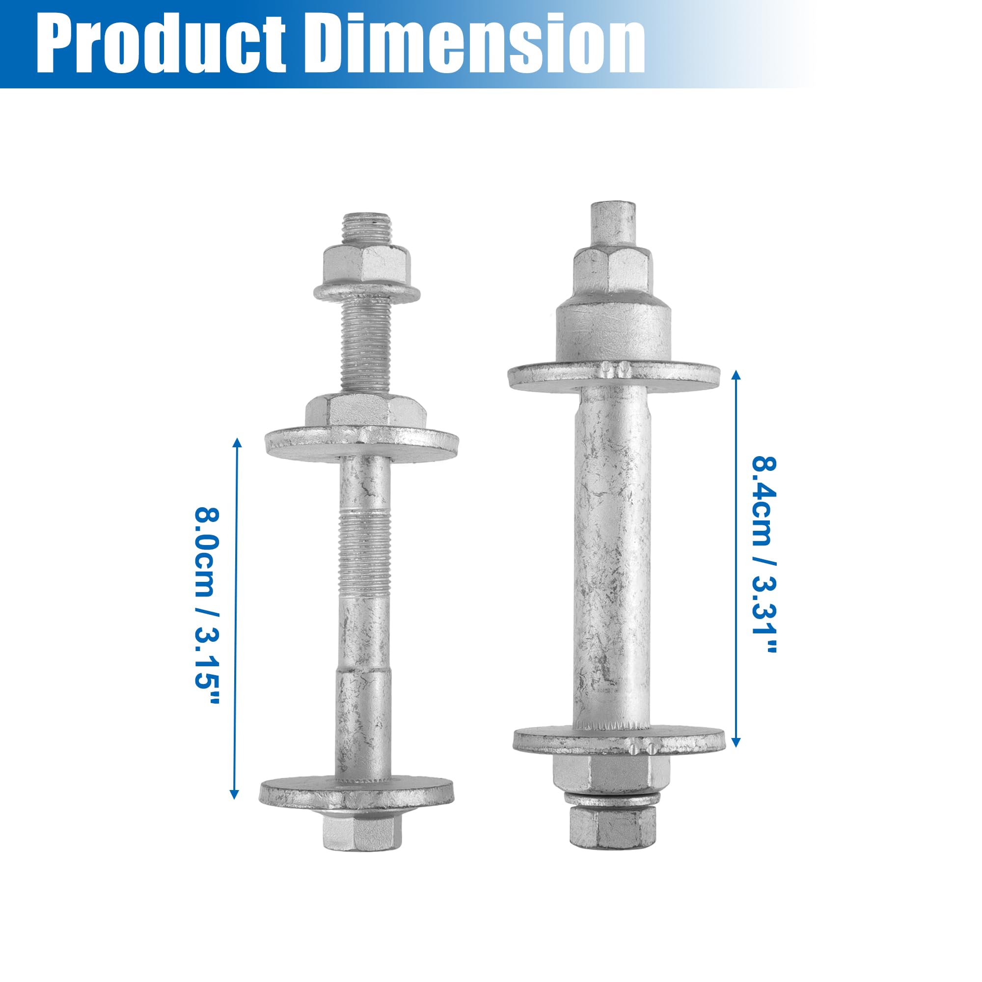 Uxcell 1set Front Alignment Camber Adjustment Bolts Cam Bolts Kit No