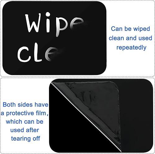 Miniatura 9 de Mlici Mini letrero de pizarra de plástico con clip, paquete de 6 pizarras blancas pequeñas de borrado en seco de 8 x 11 pulgadas, tablero de