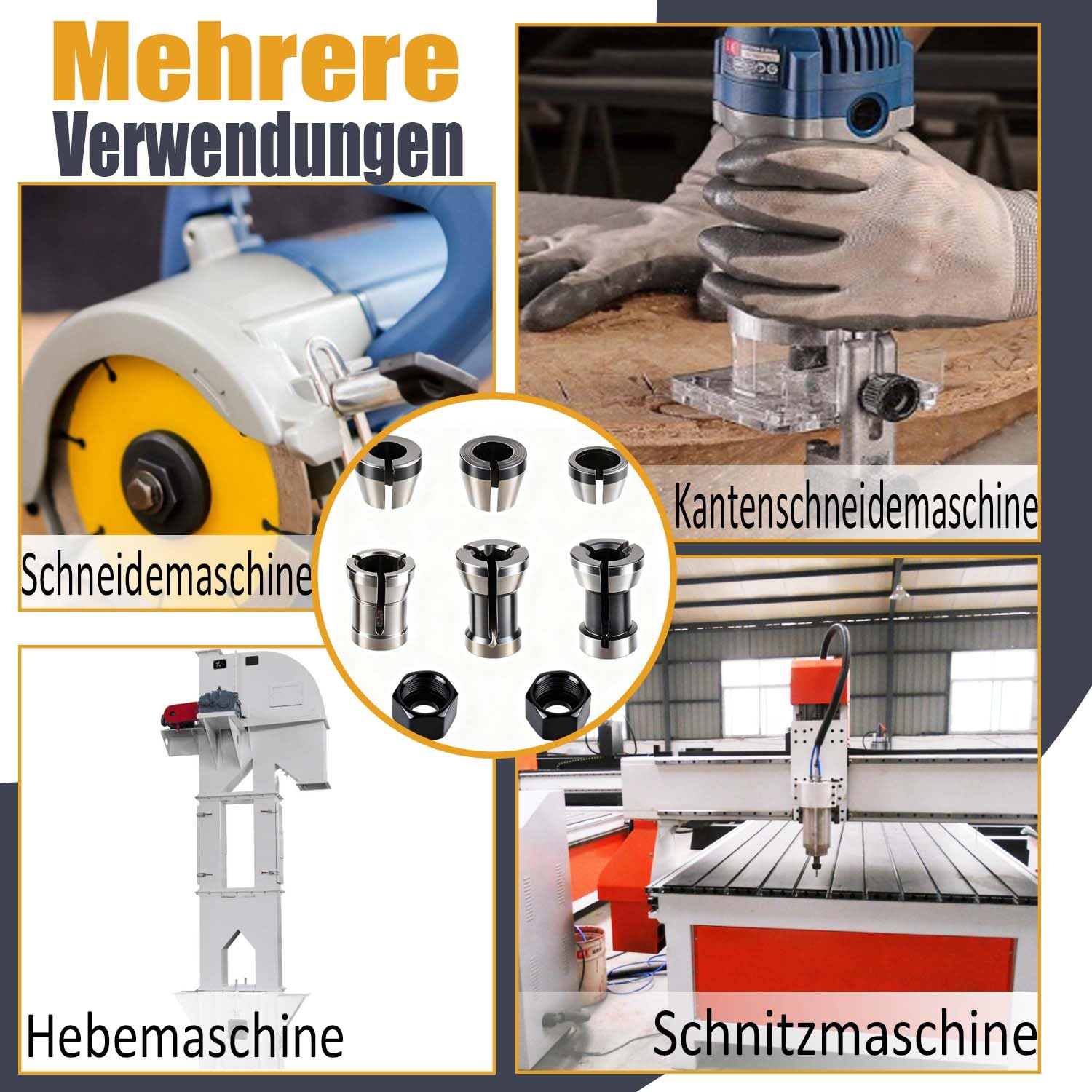 Set 6 Pinze Di Bloccaggio Per Odontoiatria – Misure 5, 6, 25, 8 STR E CVD – Acciaio Inox