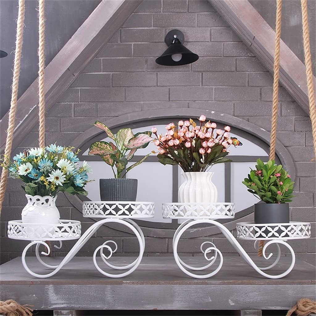 Stands Indoor Shelf Plant Pot Stand Flower Holder Shelf Decor Garden Rack Outdoor Balcony(D)