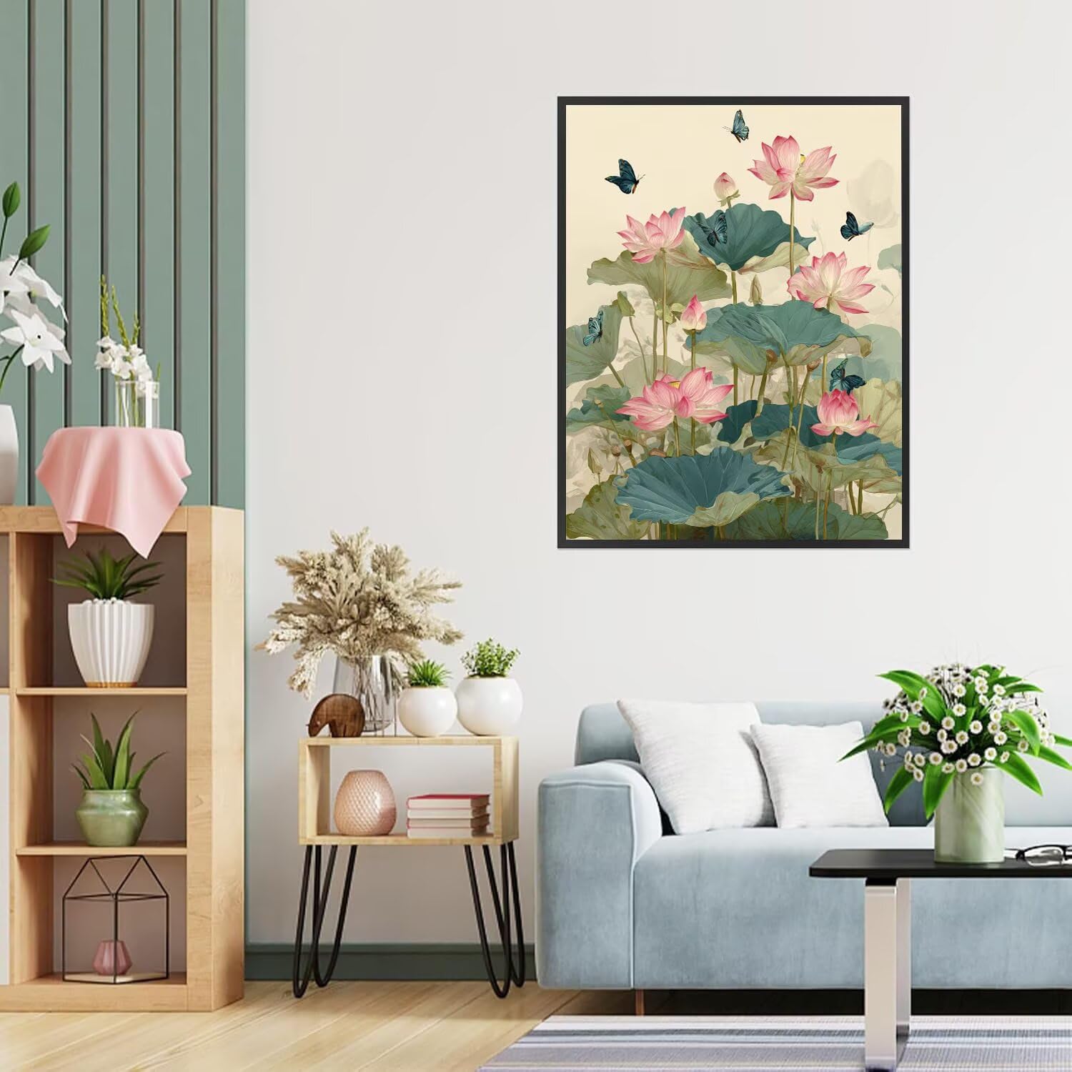 Dipingere con i Numeri Adulti Fiori, farfalla Dipingere con i Numeri Bambini DIY Kit, Set Premium con Pennelli, Decorazione Casa & Creativo Regalo, Attività di Tempo libero 90x120cm z-116
