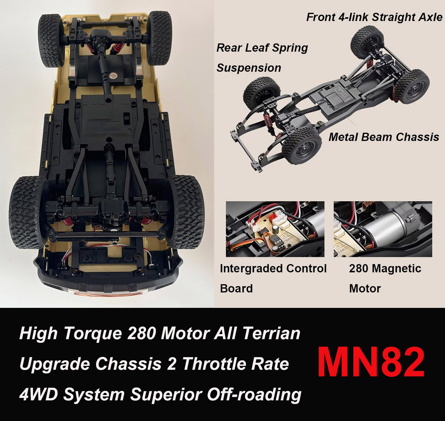Amazon.co.jp: RCロッククローラー 4x4 MN82 RCトラック トヨタ