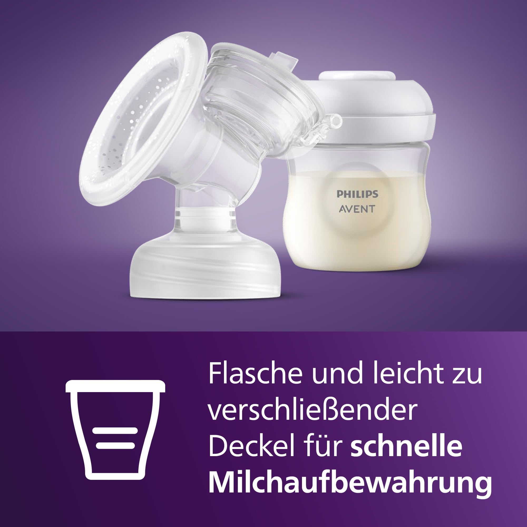 Philips AVENT Einzelmilchpumpen-Kit, mit der Natural Motion Technologie, ohne Motoreinheit, einfaches Reinigen und Zusammensetzen, Modell SCF337/01