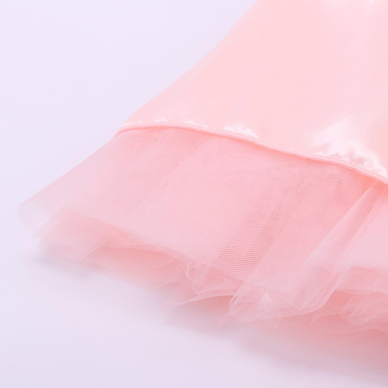 Cilucu Girls Tutu Skirts Toddler Baby Girl Tulle Fluffy Skirt Kids Dance Ballet Tutu with Satin Bow 5-Layer 4-8 Years Old