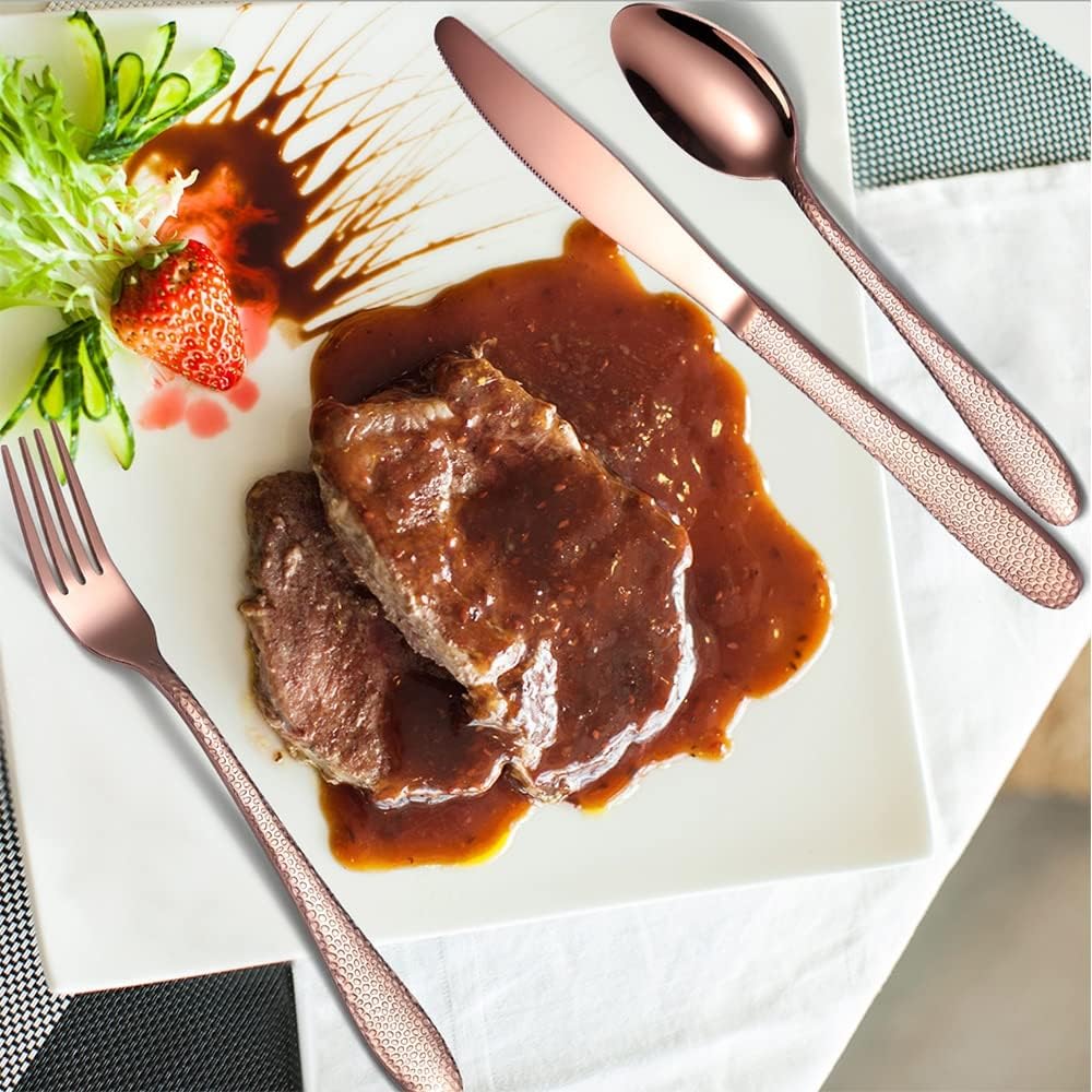 Portable Silverware Set With Box Stainless Steel Chopsticks Fork Spoon Grass Knife Grass Brush Set Travel Camping School Suitable For 7Piece,7rose Golden (7pcs Golden)