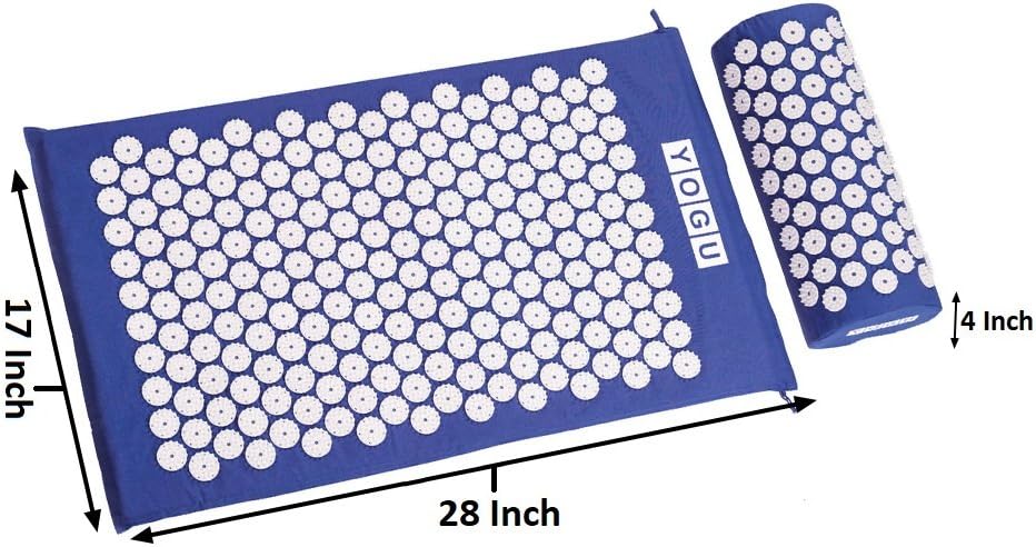 Acupressure Mat and Pillow Set for Back and Neck Relief and Muscle Relaxation Relieves, Back, Neck,