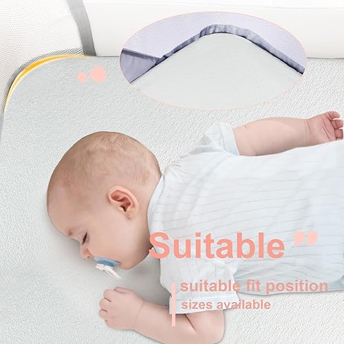 Miniatura 6 de ANGELBLISS Cubrecolchón de moisés, colchón de espuma viscoelástica de gel con funda extraíble (30 x 18 pulgadas), apto para Halo Bassinest Swivel,