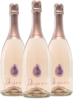 Liquid Diamond Prosecco Rosé 3 Bottles - Premium Sparkling Pink Prosecco from the heart of Italy, Prosecco Gift (3 x 75cl bottles)