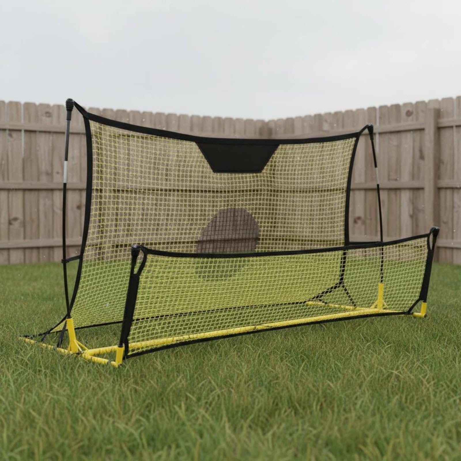 Qianly Porta Calcio Pieghevole Allenamento Rete Ritorno Pieghevole Stabile Attrezzatura Sportiva per Bambini, Giardino, Campo Sportivo, Palestra