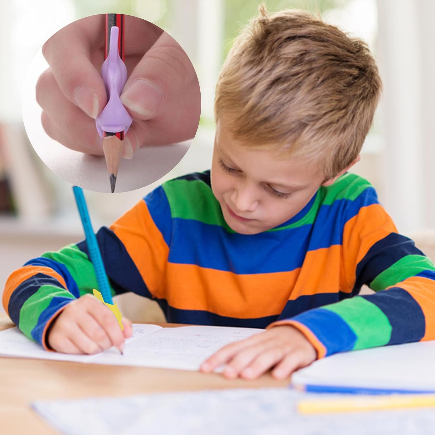 Silicone Dolphin Writing Aid Tools, Pencil Grips For Kids Handwriting, Soft Pencil Grips Handwriting Aid Set Of 5 For Writing Practice Homeschool Kindergarten Preschool