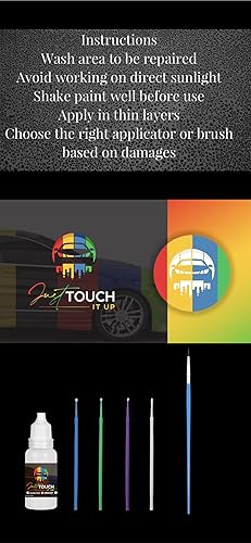 Miniatura 6 de Just Touch It Up - Pintura universal de retoque automotriz, reparaciones rápidas y fáciles para virutas de piedra y pequeños arañazos, pintura de