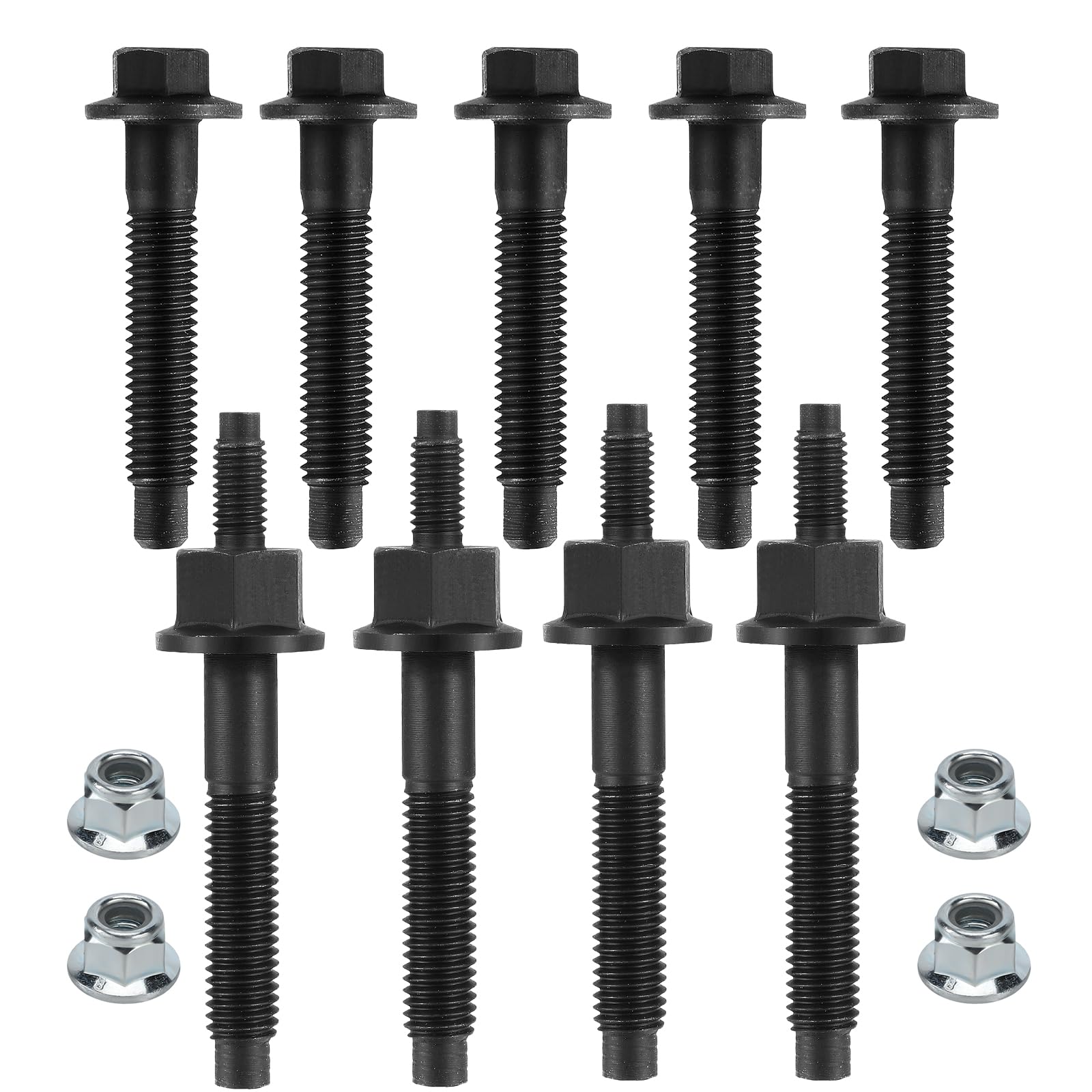 03309 Exhaust Manifold Bolt & Stud Hardware Kit for Chrysler 300,Aspen/Dodge Ram 1500 2500 3500 Durango Charger/Jeep Grand Cherokee Commander (OEM# 6505316AA, 6507746AA, 6509544AA)